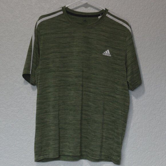 Mens Adidas Green Shirt Size L (100% polyester) - Picture 1 of 4